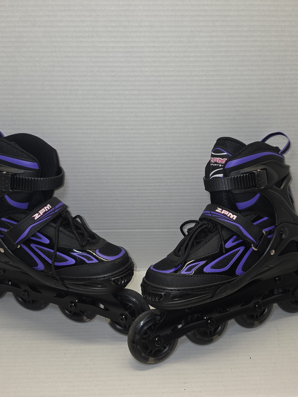 ZPM SPORTS Girls Adjustable Inline Skates Light up Wheels Beginner 4-7 Years